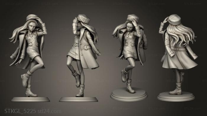Figurines of girls (Zero Two Mitsu Hokage cloak, STKGL_5225) 3D models for cnc
