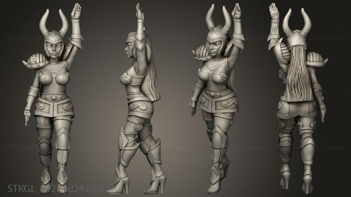 Figurines of girls (Zodiac Capricornio, STKGL_5227) 3D models for cnc