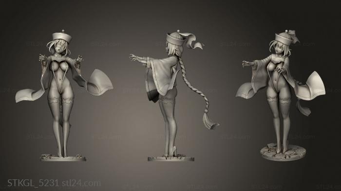 Figurines of girls (Zombie Girl Liu Xing Wan, STKGL_5231) 3D models for cnc