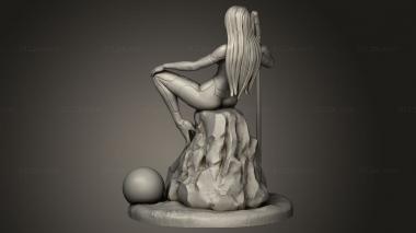 Figurines of girls (A NSFW Back Hair, STKGL_5242) 3D models for cnc