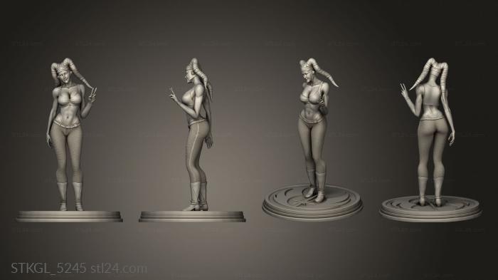 Figurines of girls (Aayla Secura Star Wars nsfw, STKGL_5245) 3D models for cnc