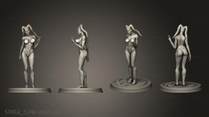 Figurines of girls (Aayla Secura Star Wars NSFW NSF Ever, STKGL_5246) 3D models for cnc