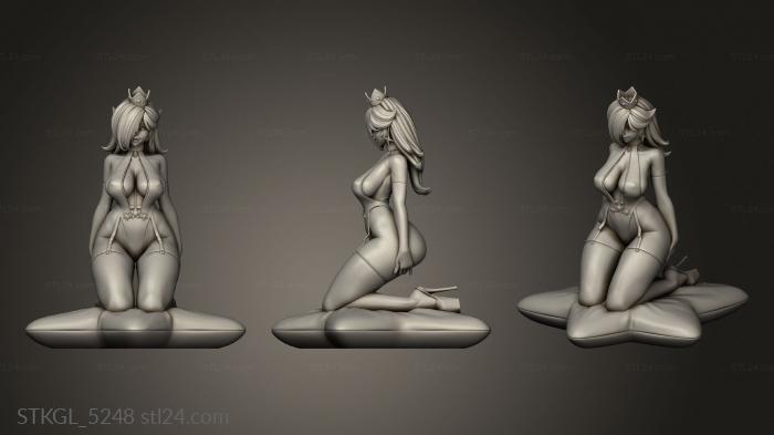 Figurines of girls (Rushzilla Rosalina, STKGL_5248) 3D models for cnc