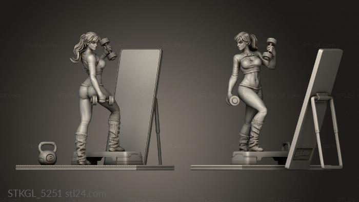 Figurines of girls (Sporty Irene 2, STKGL_5251) 3D models for cnc