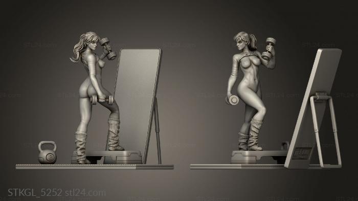 Figurines of girls (Sporty Irene, STKGL_5252) 3D models for cnc