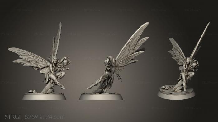 Figurines of girls (Zaleella Pixie, STKGL_5259) 3D models for cnc
