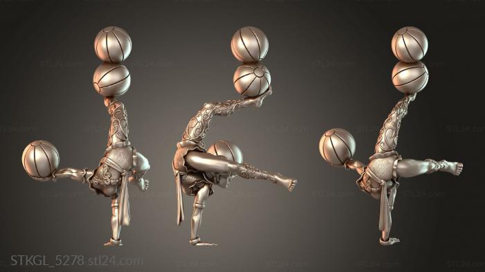 Figurines of girls (Acrobat Elf Ball Trick, STKGL_5278) 3D models for cnc