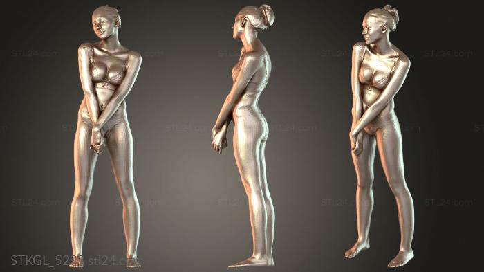 Figurines of girls (Adelle Sabelle Underwear, STKGL_5293) 3D models for cnc