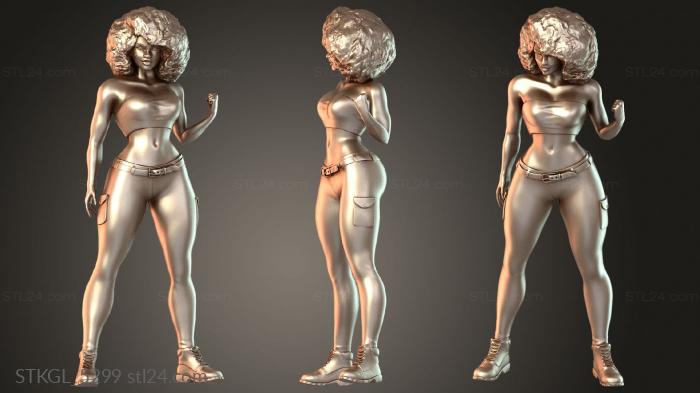 Figurines of girls (Afro Girl Hue and Hoshino, STKGL_5299) 3D models for cnc