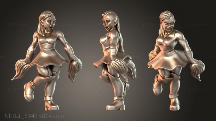 Статуэтки девушки (STKGL_5343) 3D модель для ЧПУ станка