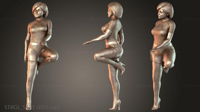Статуэтки девушки (STKGL_5431) 3D модель для ЧПУ станка