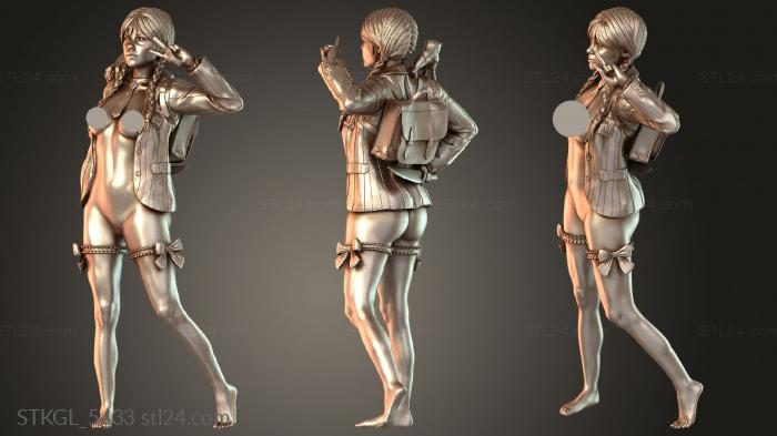 Статуэтки девушки (STKGL_5433) 3D модель для ЧПУ станка