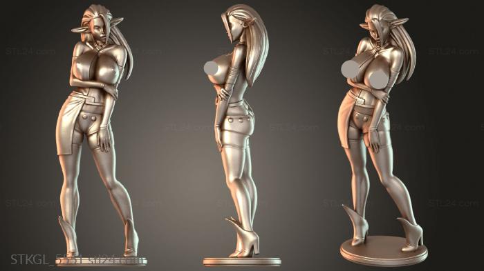 Статуэтки девушки (STKGL_5551) 3D модель для ЧПУ станка
