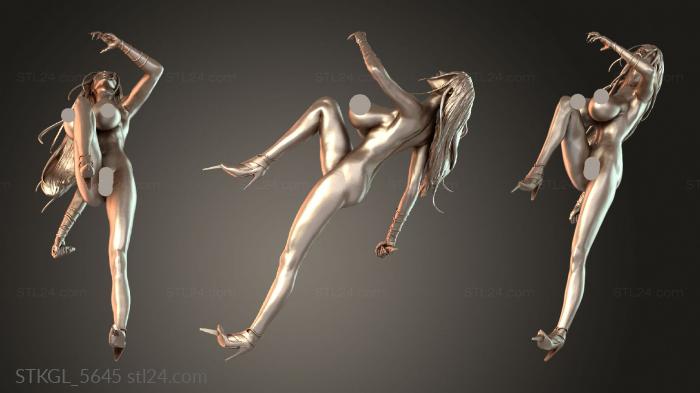 Статуэтки девушки (STKGL_5645) 3D модель для ЧПУ станка