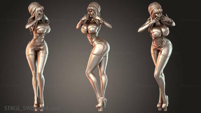 Статуэтки девушки (STKGL_5902) 3D модель для ЧПУ станка