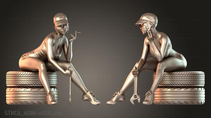 Статуэтки девушки (STKGL_6086) 3D модель для ЧПУ станка