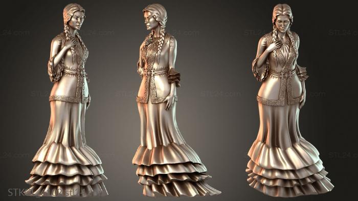 Статуэтки девушки (STKGL_6102) 3D модель для ЧПУ станка