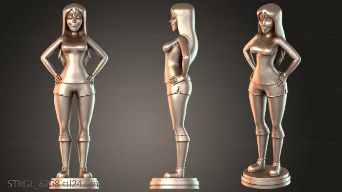 Статуэтки девушки (STKGL_6258) 3D модель для ЧПУ станка