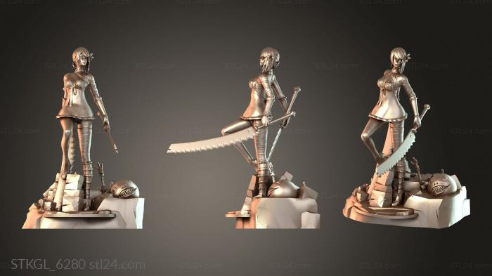 Статуэтки девушки (STKGL_6280) 3D модель для ЧПУ станка