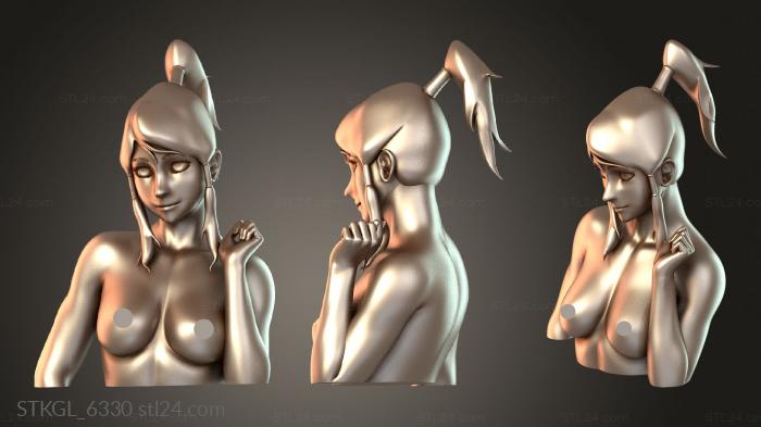 Статуэтки девушки (STKGL_6330) 3D модель для ЧПУ станка