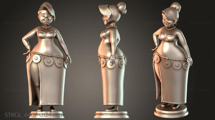 Статуэтки девушки (STKGL_6407) 3D модель для ЧПУ станка