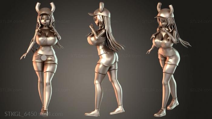 Статуэтки девушки (STKGL_6450) 3D модель для ЧПУ станка