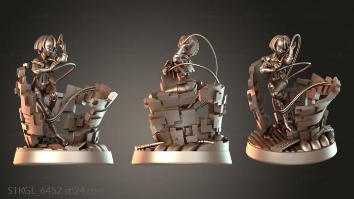 Статуэтки девушки (STKGL_6452) 3D модель для ЧПУ станка