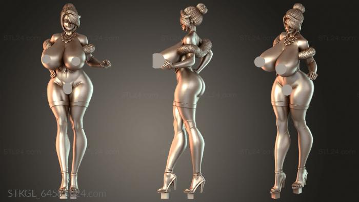 Статуэтки девушки (STKGL_6458) 3D модель для ЧПУ станка