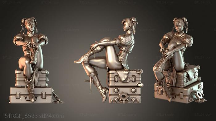 Статуэтки девушки (STKGL_6533) 3D модель для ЧПУ станка