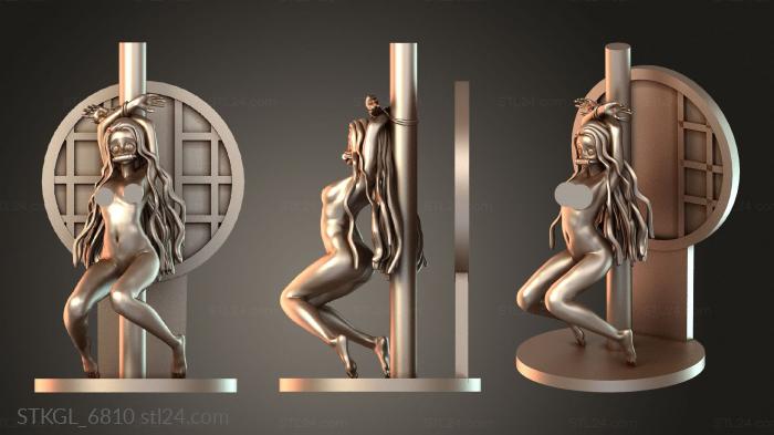 Статуэтки девушки (STKGL_6810) 3D модель для ЧПУ станка