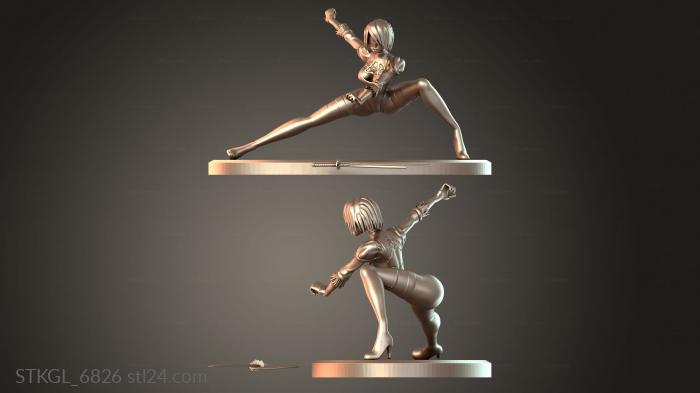 Статуэтки девушки (STKGL_6826) 3D модель для ЧПУ станка
