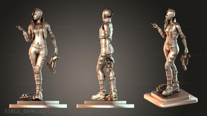 Статуэтки девушки (STKGL_6846) 3D модель для ЧПУ станка