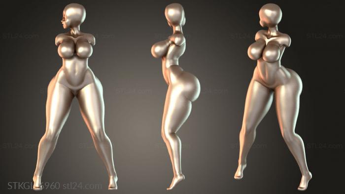 Статуэтки девушки (STKGL_6960) 3D модель для ЧПУ станка