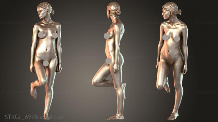 Статуэтки девушки (STKGL_6998) 3D модель для ЧПУ станка