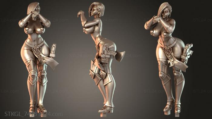 Статуэтки девушки (STKGL_7418) 3D модель для ЧПУ станка