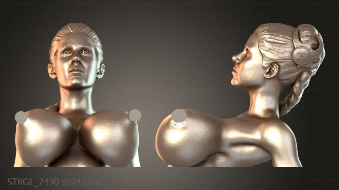 Статуэтки девушки (STKGL_7490) 3D модель для ЧПУ станка