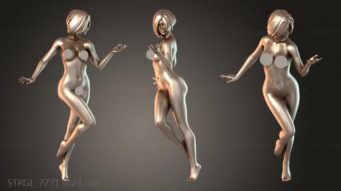 Статуэтки девушки (STKGL_7771) 3D модель для ЧПУ станка