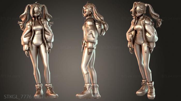 Статуэтки девушки (STKGL_7776) 3D модель для ЧПУ станка