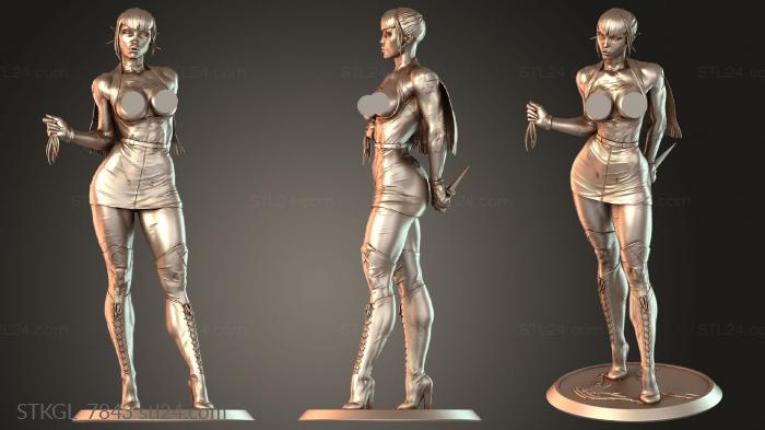 Статуэтки девушки (STKGL_7843) 3D модель для ЧПУ станка
