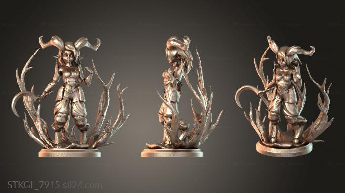 Статуэтки девушки (STKGL_7915) 3D модель для ЧПУ станка