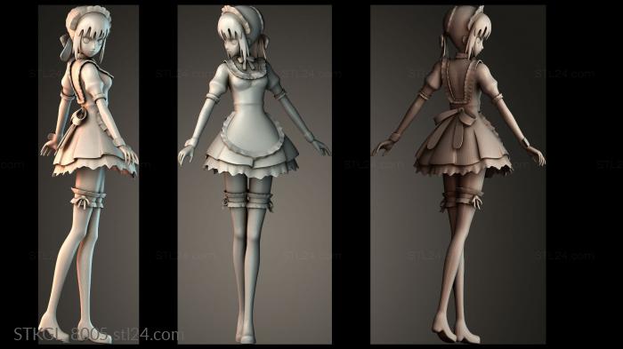 Miss anime 3d STL model
