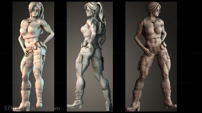 Women Tomb raider muscle 3d STL model