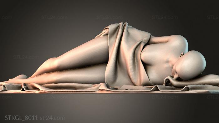 Sleeping women 3d STL model