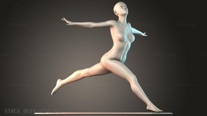 Women jumping 3d STL model