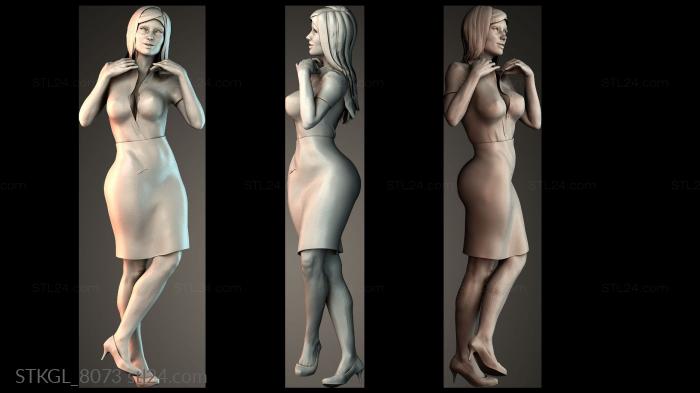Figurines of girls (Women, STKGL_8073) 3D models for cnc