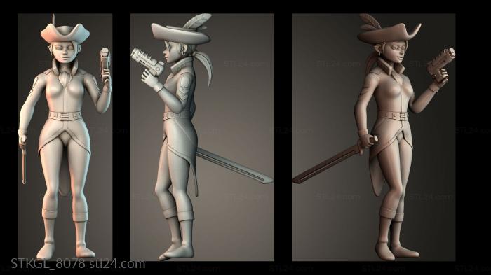 Women Space Pirate 3d STL model