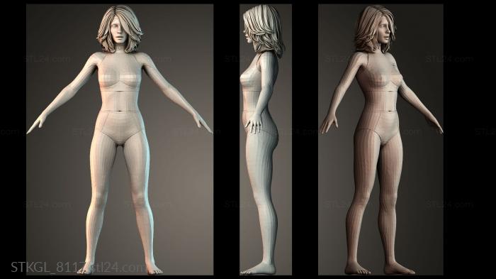 Figurines of girls (Women leather underwear, STKGL_8117) 3D models for cnc