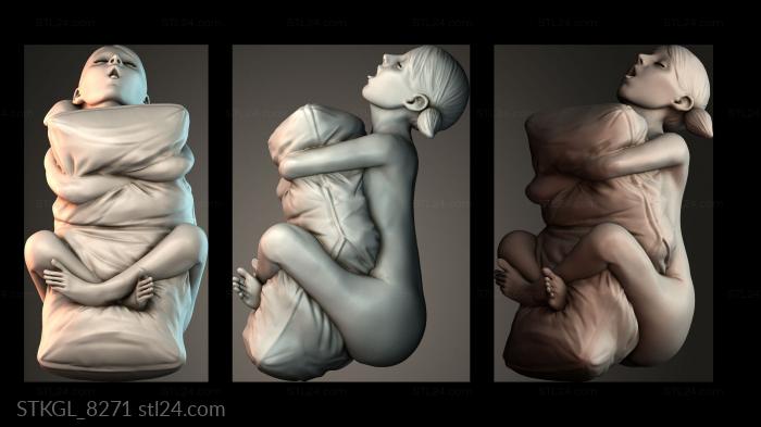 The girl is sleeping 3d STL model