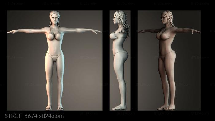 Beach girl base 3d STL model
