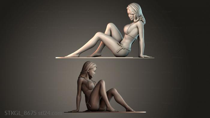Beach lady women 3d STL model